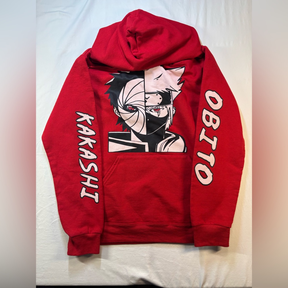 Jerzees Red Anime Graphic Sweater